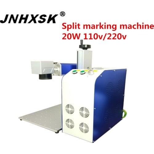 JNHXSK 20W 200x200mm fiber laser marking machine desktop high quality mini for stainless steel CNC support multi-languages