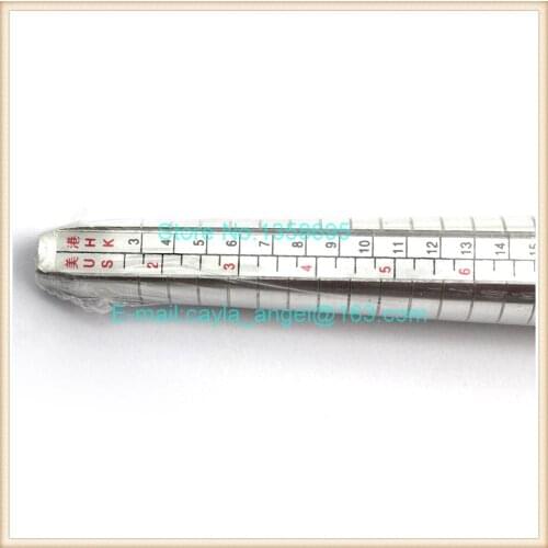 Guage Mandrel Ring Stick 4 Scale Ring Measuring Stick EUR US JAPAN HK Ring Gauge Metal Finger Sizer Tool Measure 1-33 HK Size
