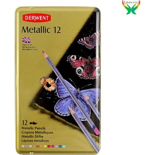 Derwent Artists Colored Pencils,Metallic color water-soluble color pencil graffiti color lead painting students major
