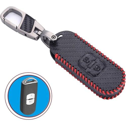 Leather Car key case full cover protect For Mazda 2356 Demio CX-3 CX-4 CX-5 CX-7 CX8 CX-9 MX5 Axela Atenza 2015-2019