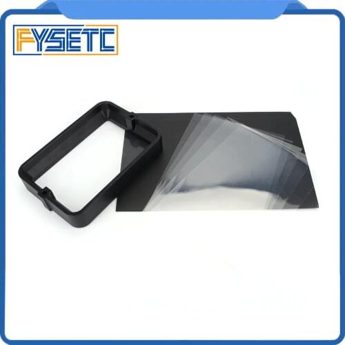 Material Rack Black 178*120mm With 5pcs FEP Film For DLP SLA Wanhao D7 3D Printer Anodized Aluminium Resin Vat Steel Ring
