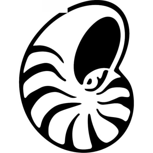 Cute Nautilus Shell Creative Applique Fashion Car Window Applique Personality Pvc Waterproof Applique Black/white, 16cm*12cm