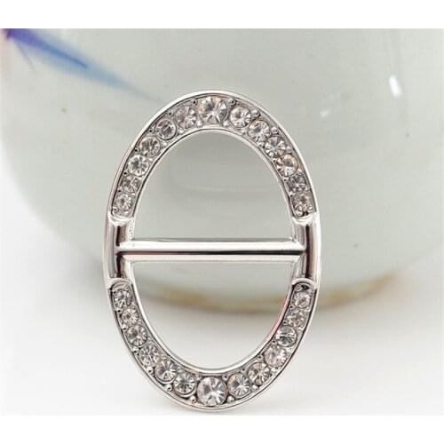 Fashion Crystal Scarves Fastener Women Silk Scarf Shawl Buckle Brooch Female Jewelry Wedding Party Gift