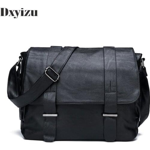 Mens Messenger Bag Canvas PU Leather Shoulder Bag Famous Designer Brand High Quality Travel Bag High Quality Large Capacity