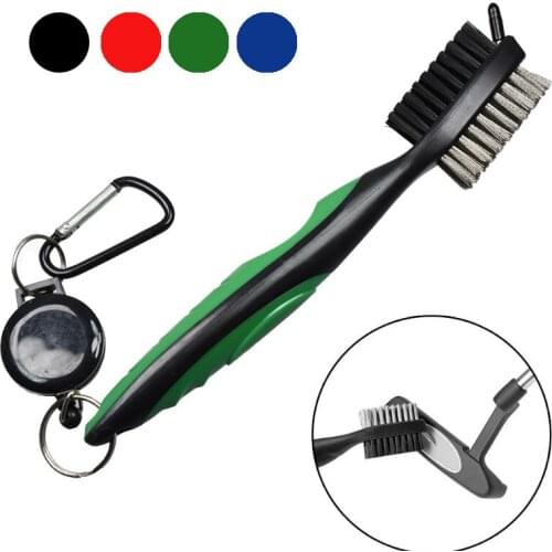 New Golf Club Brush Golf Groove Cleaning Brush 2 Sided Golf Putter Wedge Ball Groove Cleaner Kit Cleaning Tool Golf Accessories
