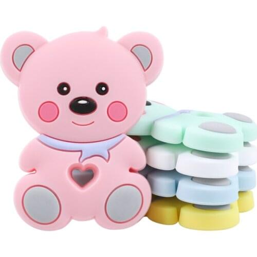 Food grade silicone scarf bear baby baby teether bite exercise baby long teeth baby gift toy