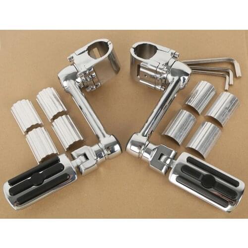 Motorcycle 1 1/4'' Highway Chrome Front Foot pegs Footrest For Honda GL1800 GOLDWING