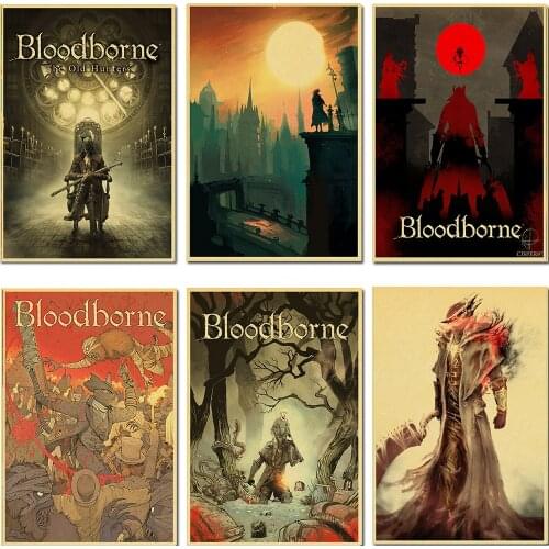 Bloodborne Retro Poster Vintage poster Wall Decor For Home Bar Cafe Personalised Room Decoration Dormitory decoration