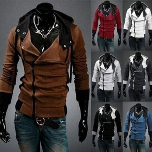 Slim Jacket Costume New Stylish Creed Hoodie Mens Cosplay for Assassins Cool