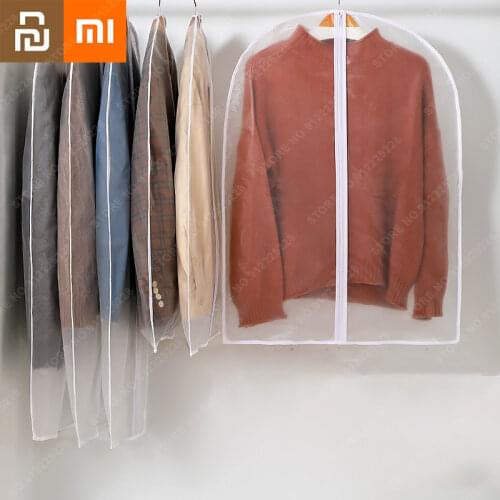 Xiaomi Clothes Hanging Dress Garment Transparent Dust Suit Cover Storage Bag Pouch Case Organizer Coat Wardrobe Hanging Youpin