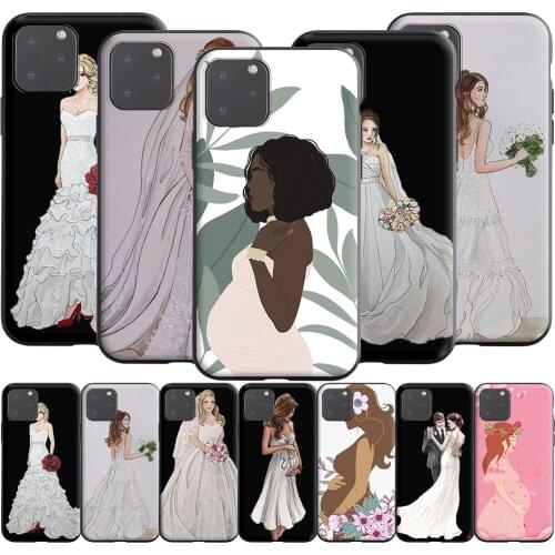Girl Wedding Pregnant Woman Silicone Case for Realme Narzo 30A GT NEO C3 C25 C21 C20 C17 C15 C12 C11 8 7 7i 6 6i Pro