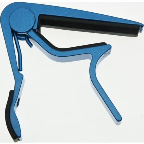 Blue Acoustic Electric Guitar Capo Metal Quick Change Trigger Tune Key Clamp