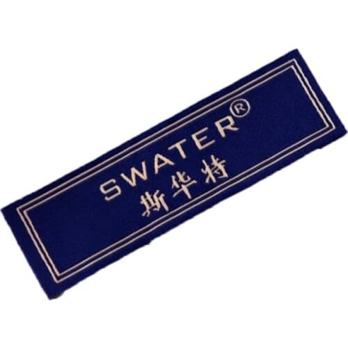 Clothing Computer Woven Label Custom Collar Label Custom Armband woven Chapter Scale Size Tags Trademark For Dress