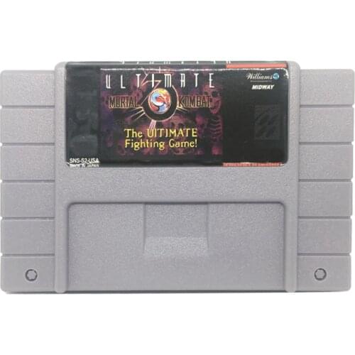 Ultimate Mortal Kombat III USA Version for 16 bit Gray Video Game Cartridge Card For NTSC Game Player