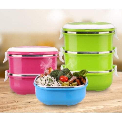 1/2/3 Layer Square Portable Thermal Picnic Lunch Box Food Storage Container Case