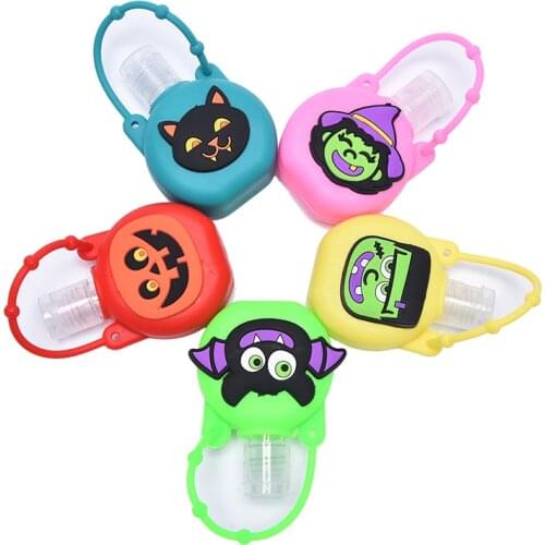 1PCS Cartoon Silicone Mini Hand Sanitizer Holder Travel Portable Safe Gel Holder Hangable Liquid Soap Dispenser For Kids