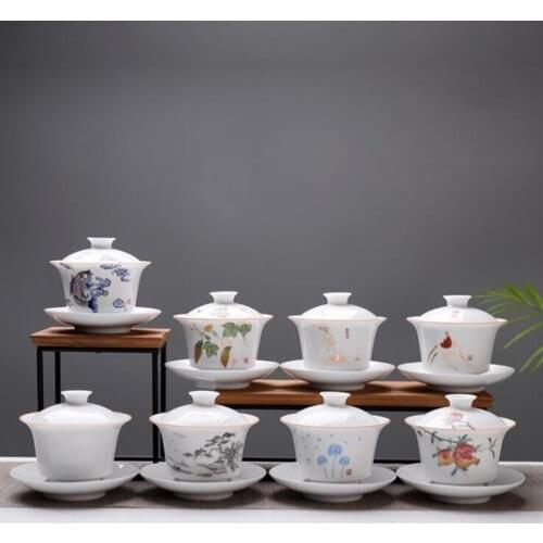 150ml Creativity Tea Set Gaiwan Ceramic Teaware Sets Porcelain Kung Fu Tea Set Bowl Tea Set Supplies Decoration Accessories