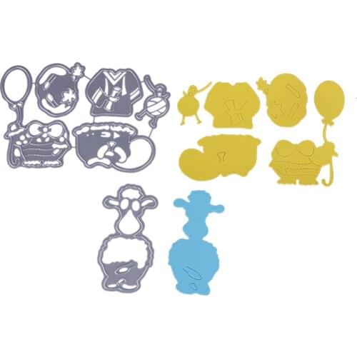 42*78mm/90*133mm scrapbooking DIY Lamb balloon Shape Metal steel cutting die animal Shape Book photo album art card Dies Cut