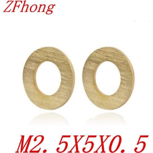 500PCS M2 2mm m2 x 5mm brass flat washer gasket