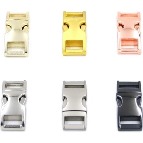 6pcs 10mm Mix 6 Colors Metal Release Buckles Clasps For Paracord Backpack Webbing Bracelets