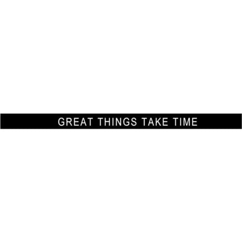 300pcs Motivational Black GREAT THINGS TAKE TIME Silicone Bracelets Rubber Wristbands Free Shipping by DHL