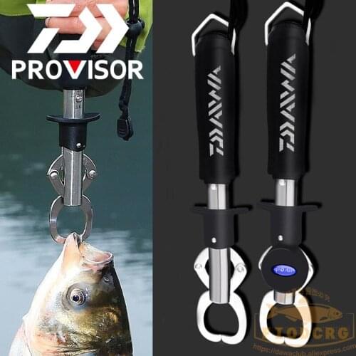 DAWA Weighed Measured Fish Gripper Holder Grabber Pliers Stainless Steel Fishing Tool Tackle Accessories Fish Clamp Device Lures