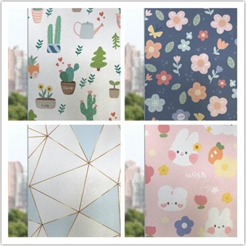 Width 30/40/50/70 cm glass window sticker frosted window film toilet opaque shading privacy bathroom window grille privacy film