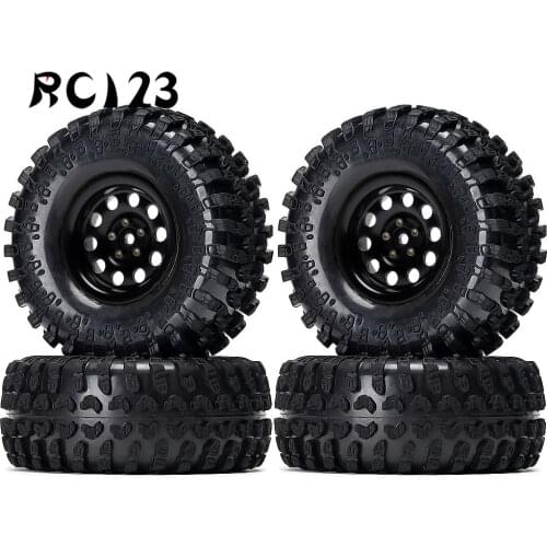 1:10 4P 2.2" Metal Beadlock Wheel Rim Hub &125MM Tires TIRE For RC Rock Crawler Axial SCX10 90046 HPI RR10 Wraith NEW ENRON