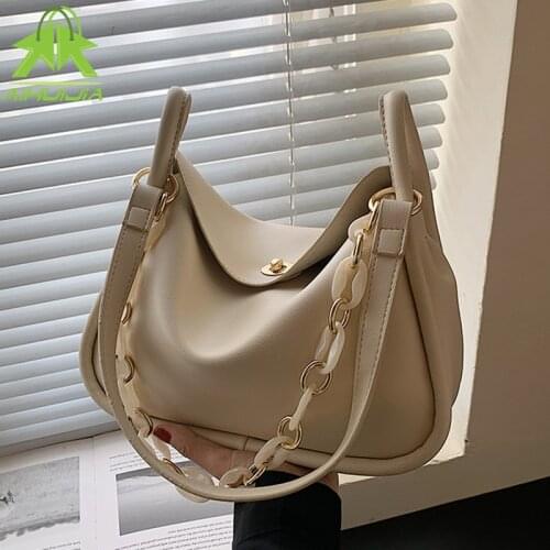 Fashion Simplicity High Capacity Womens Shoulder Bag 2021high Quality PU Leather Female Designer Solid Color All-match Handbag