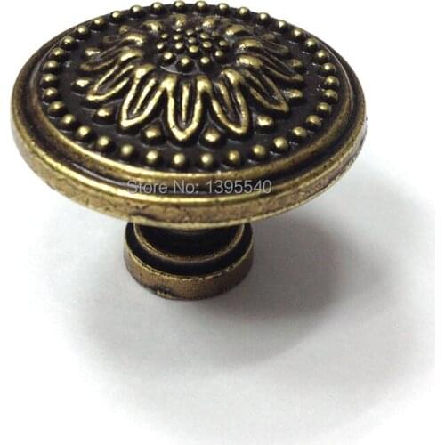 New 2pcs 26mm Antique Cabinet Kitchen Drawer Knob Euro-Style Vintage Wardrobe Door Knobs Modern Kitchen Handles Bars Pulls