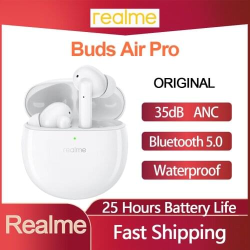 Original Realme Buds Air Pro TWS Bluetooth Earbuds Sports Waterproof Gaming Headset ANC Fast Charge Wireless Headphones