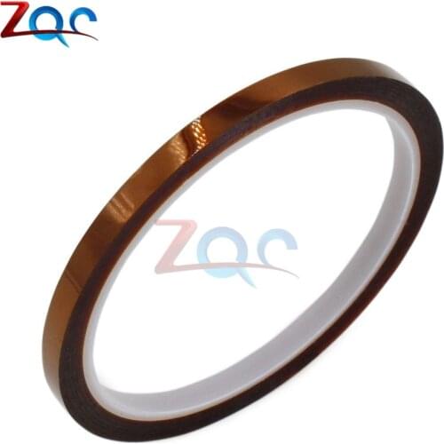 6mm x 33M High Temperature Resistant Heat Adhesive Tape Roll 100ft Polyimide Insulation Thermal Tape Self-adhesive
