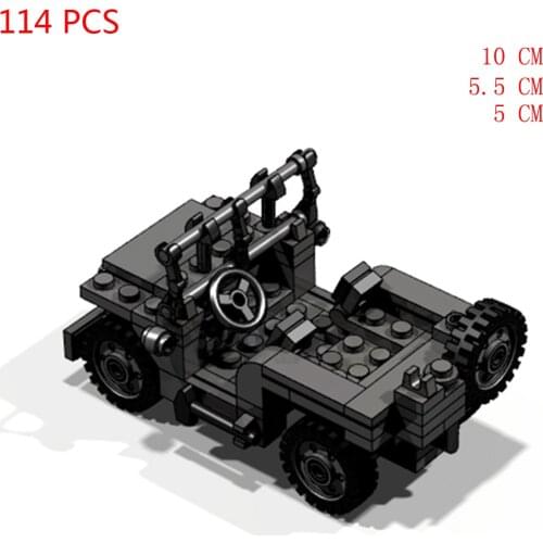 Hot military WWII technical US army vehicles jeepes GP CT3 PUP car war weapons equipment bricks model Building Blocks toys gift