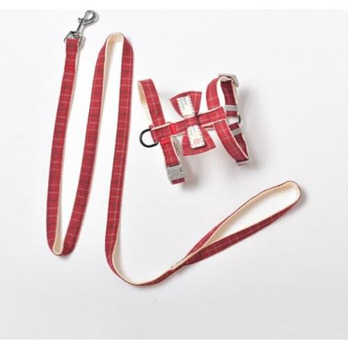 Pet Harness Cat Leash Suit I-shaped Bow Chest Strap Anti-strike Dog Chest Harness Small Pets Pet Supplies Cat Accessories Pet