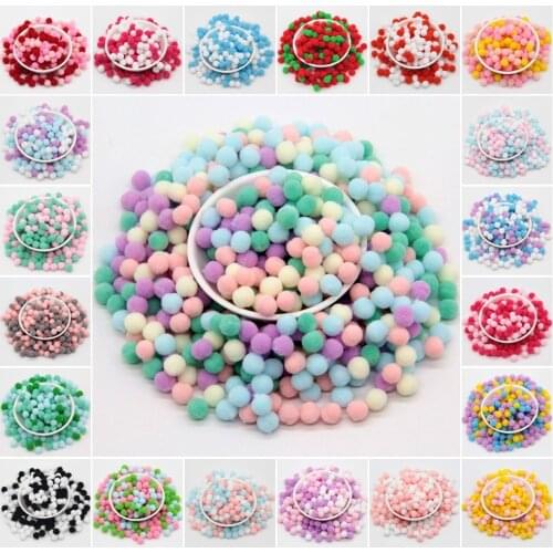 Multi Color Mini Pompom 8mm Pom Poms Crafts DIY Crafts Pompoms for Kids Toy Garment Sewing Home Wedding Decorations Pompones 20g