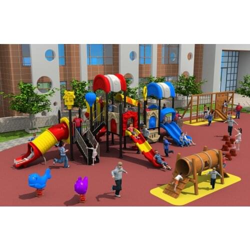 CE,ISO,TUV outdoor playground garden plastic slide Pepsi House Series kids outdoor games equipment YLW-OUT171039