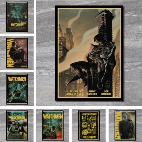 Superhero Watchmen retro Kraft Poster Art Retro Movie Posers Clear Image Home Decoration Wall Stickers