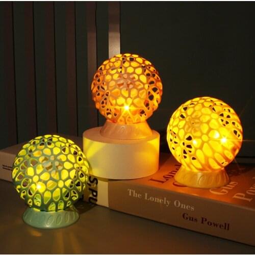 Qixi fan, spherical desktop, USB charging, mini fan, silent night light, Valentines Day gift