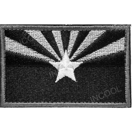 Embroidery Patch USA American Arizona State Flag Patch Military Patches Tactical Emblem Applique Embroidered Badges