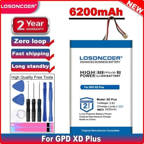 LOSONCOER Good Quality Battery 6200mAh High Capacity Battery for GPD XD Plus XDPlus