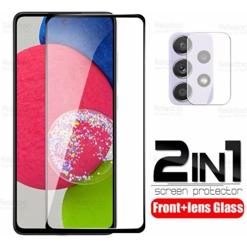 2in1 Camera Protective Glass For Galaxy A52s Screen Protector Susmung A52 A72 A22 A32 A03S A51 A71 A31 A11 A21S Cover Phone Film