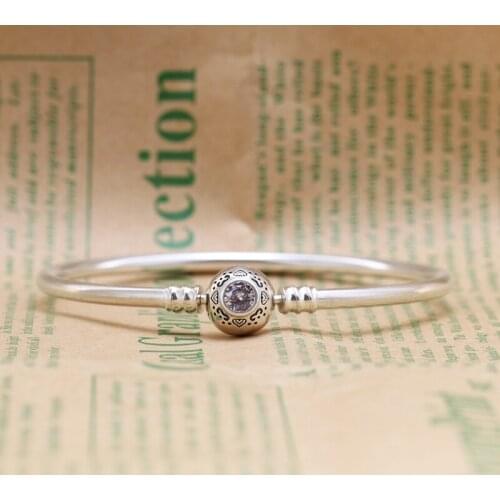 Bewill Valentine TOP SALE Authentic 100% 925 Sterling SilverJasmine Princess Latin Original Bangle & Bracelet for Women Gift