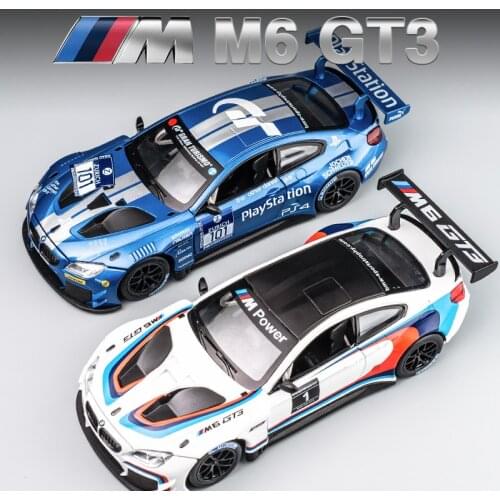 1:24 BMW M6 GT3 Racing Car Alloy Car Toy Diecasts & Toy Vehicles Metal Collection Model Car High Simulation Toys For Kids Gift
