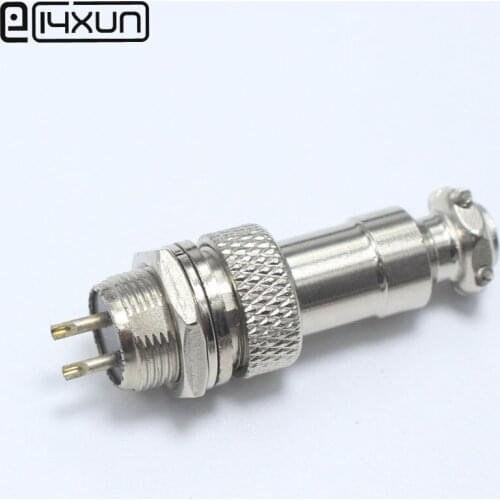 1set GX12 2P Aviation Plug 12mm 2Pin Male Plug Female jack Audio Wire Panel Connector kit Interface