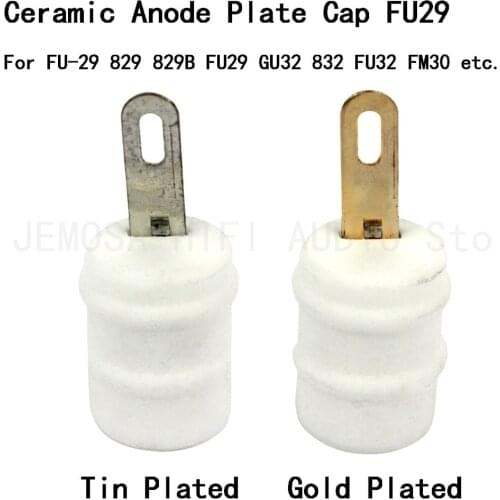 10PCS Ceramic Tube Socket Electron Tube Seat Ceramic Anode Plate Cap For FU-29 FU32 829B FU29 GU32 832 Vacuum Tube Amplifier