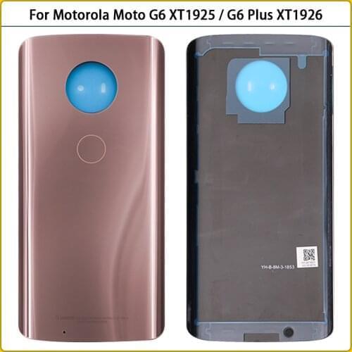 10PCS For Motorola Moto G6 XT1925 Battery Cover Door Back Cover For Moto G6 Plus XT1926 Rear Glass Panel Housing Case Replace