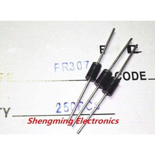 100pcs FR307 3A 1000V Fast recovery diode