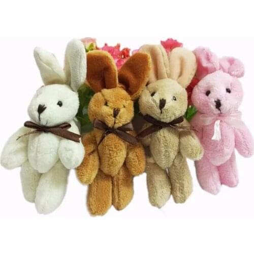 100pieces/lot 11cm 13cm big plush Joint of rabbit pendant Cartoon bouquet material