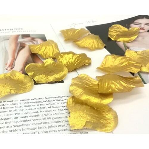 1000pcs Gold Artificial Silk Rose Flower Petals Wedding Favor Accessories Party Event Decoration Shop Windows Table Decoration