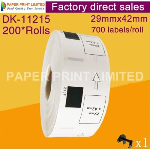 200 Refill Rolls Compatible DK-11215 Label 29mm*42mm 700Pcs Compatible for Brother Label Printer QL-700/720 White Paper DK-1215